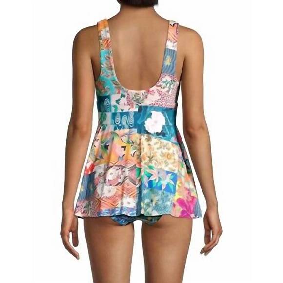 NEW JOHNNY WAS mari skirted one piece in multi - Picture 2 of 2